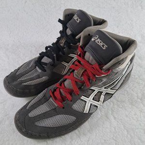 Asics MATFLEX Men's Size 10 Gray White Lightweight Wrestling Shoes J306N